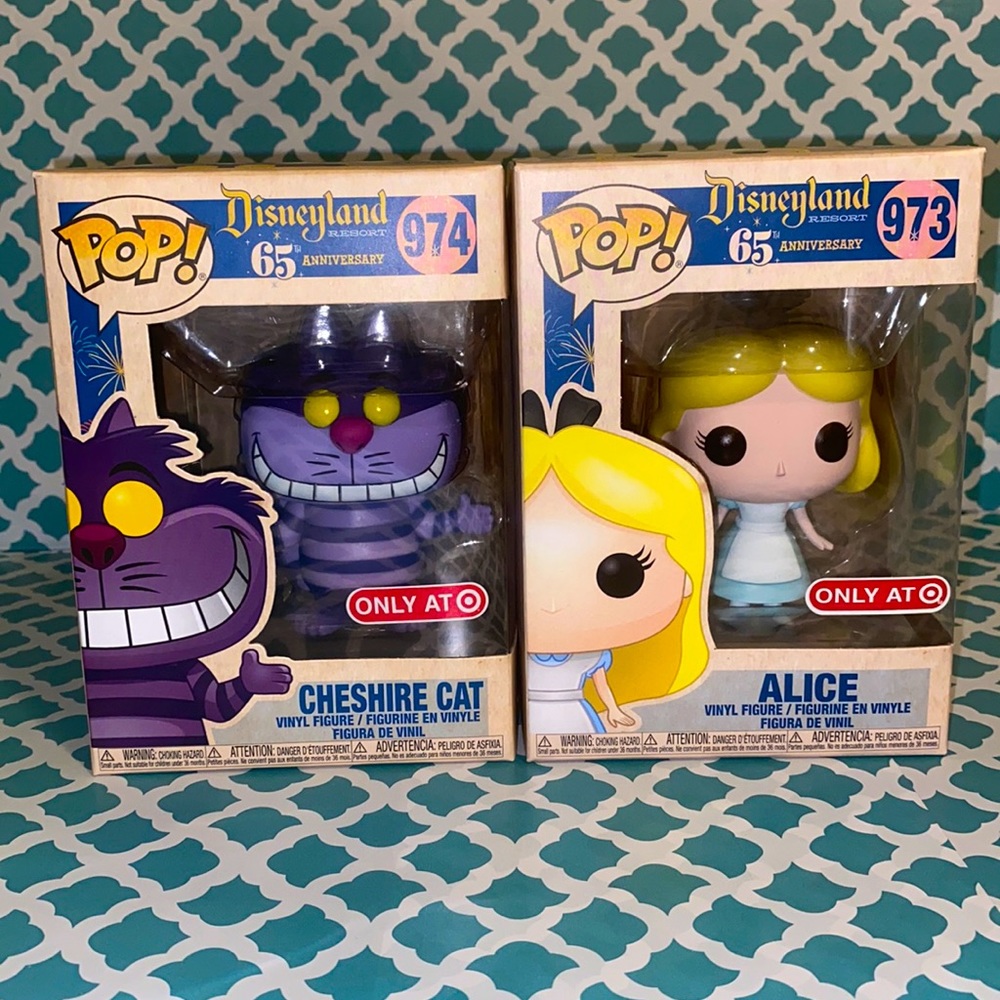 Cheshire Cat 974 & Alice 973 Funko Pop combo